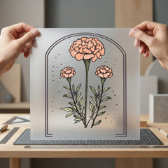 Peach Floral Arch Botanical Mom Boho Ready to Press DTF Transfer for Dtf