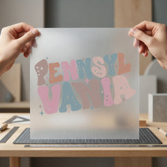 Pennsylvania Groovy Retro Text Usa Retro Ready to Press DTF Transfer for Dtf