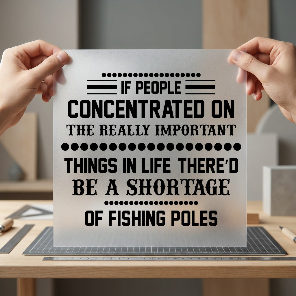 People Concentrated Fishing Diy Dad Funny Ready to Press DTF Transfer for Dtf