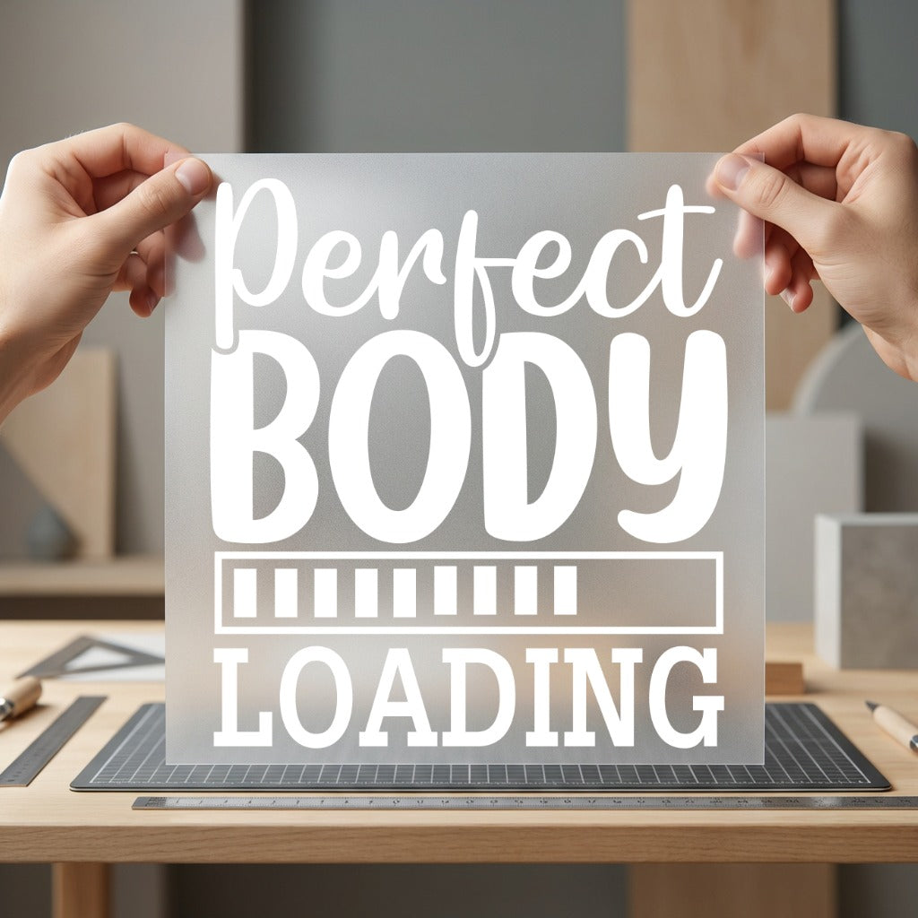 Perfect Body Loading Motivational Aesthetic Fitness Ready to Press DTF Transfer for Dtf