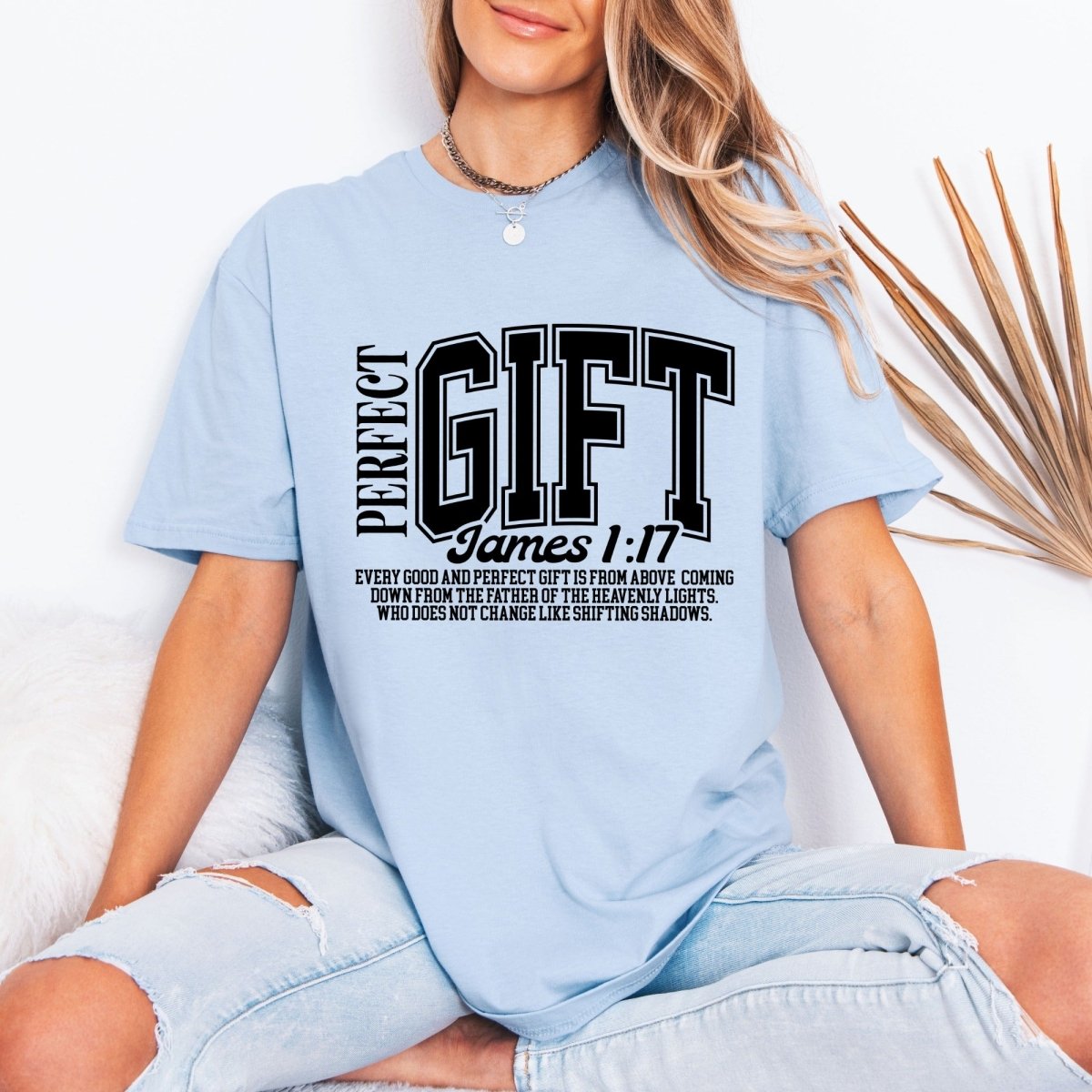 Perfect Gift | James 1:17 Scripture Tee - Luckets.com