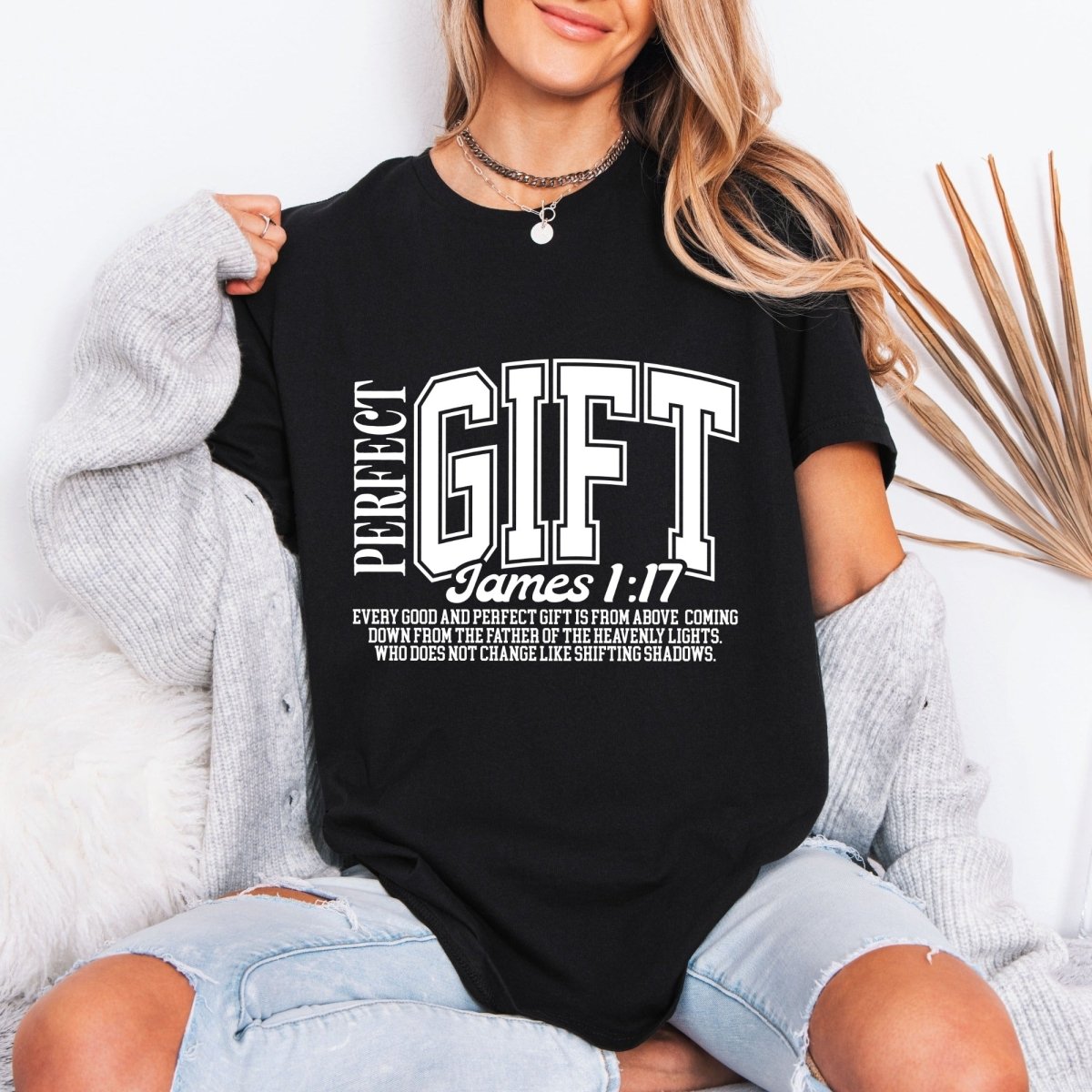 Perfect Gift | James 1:17 Scripture Tee - Luckets.com