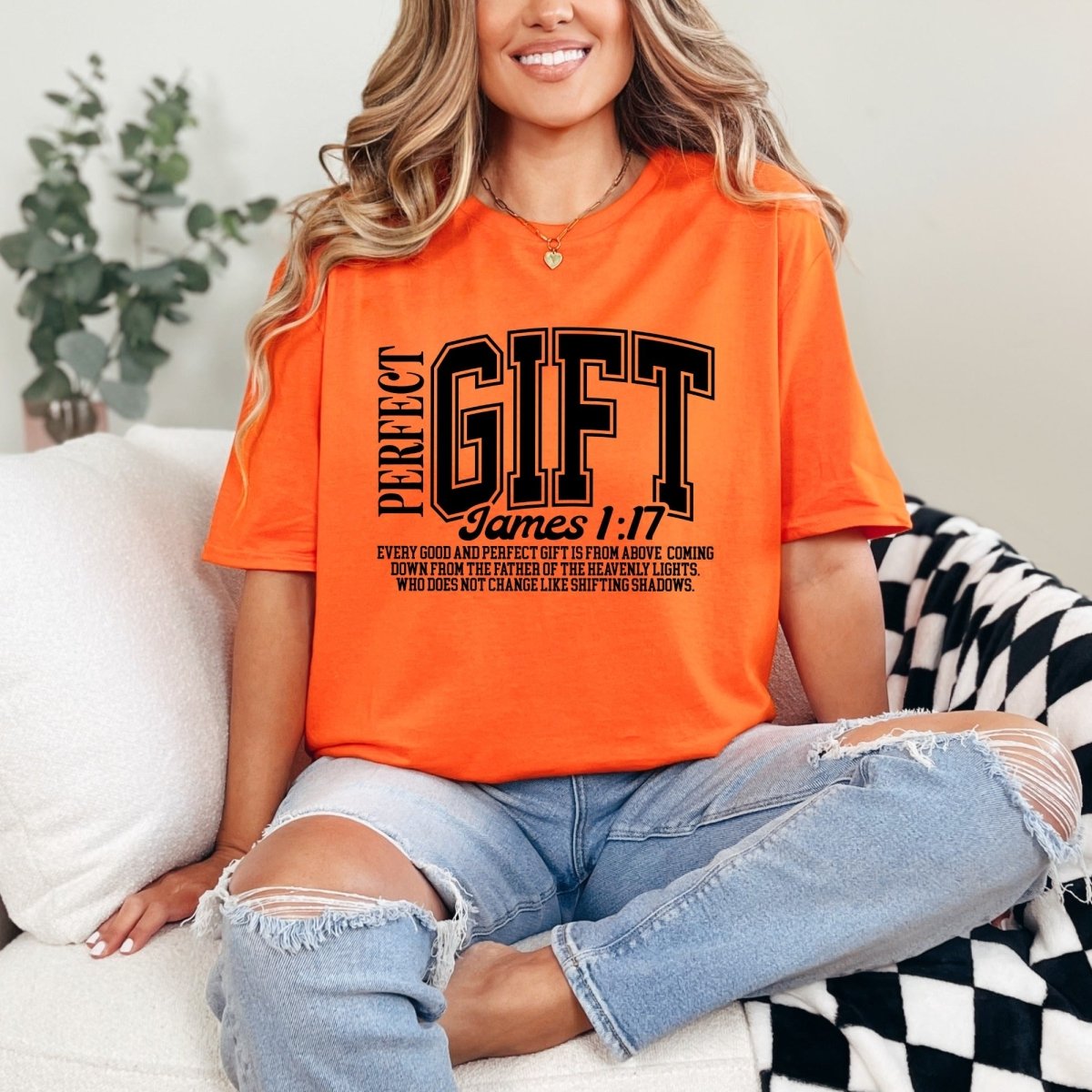 Perfect Gift | James 1:17 Scripture Tee - Luckets.com