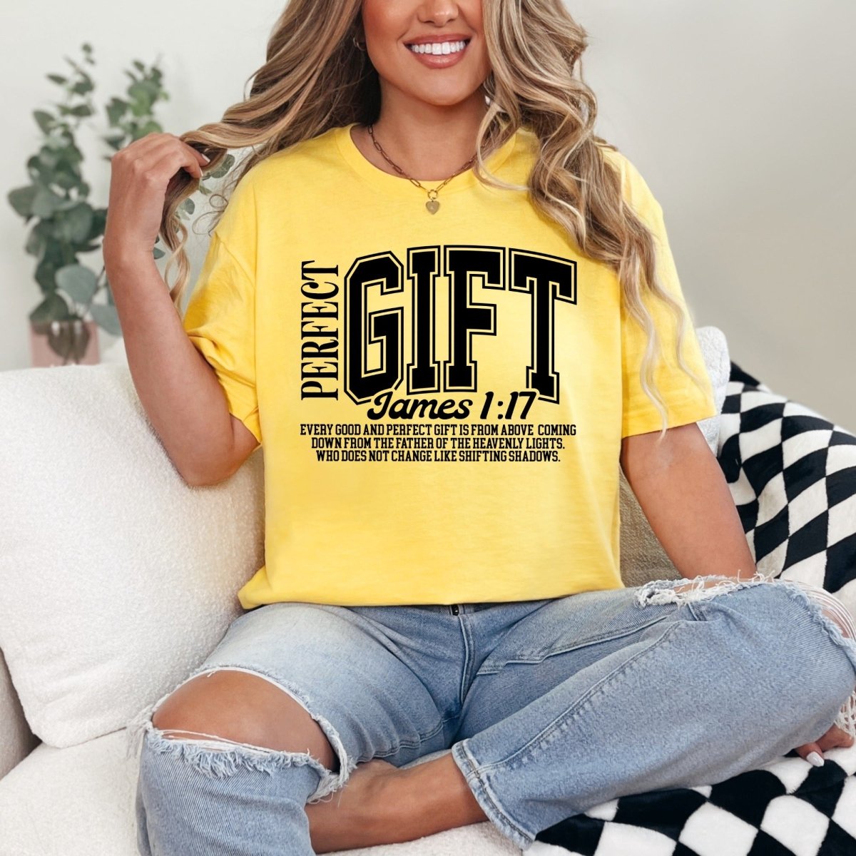 Perfect Gift | James 1:17 Scripture Tee - Luckets.com