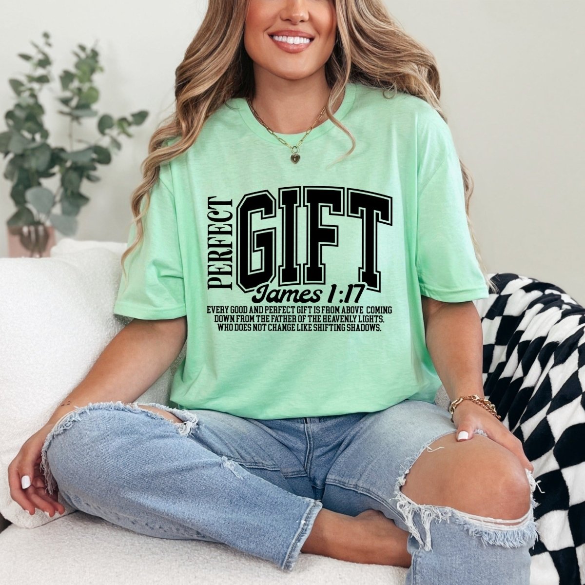 Perfect Gift | James 1:17 Scripture Tee - Luckets.com