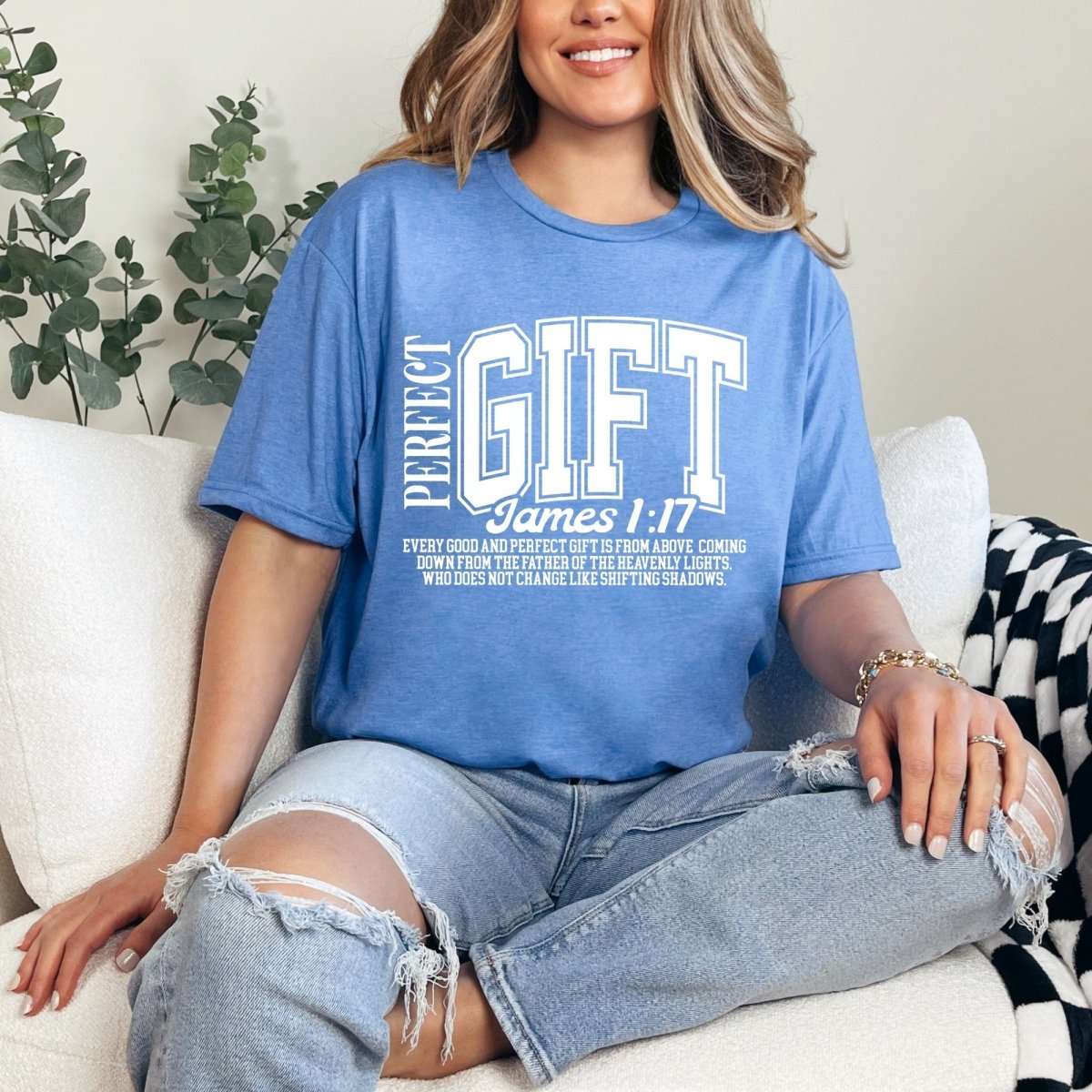 Perfect Gift | James 1:17 Scripture Tee - Luckets.com