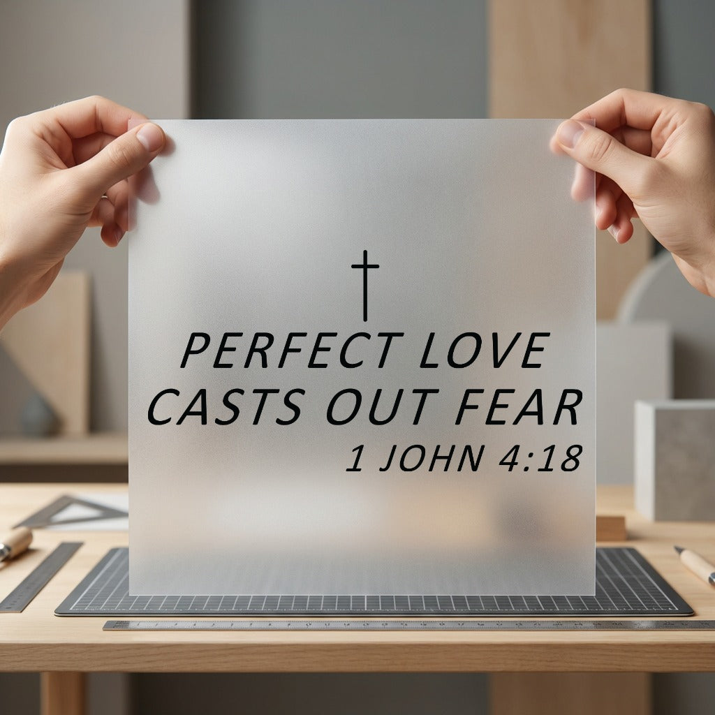 Perfect Love Casts Out Christian Faith Ready to Press DTF Transfer for Dtf