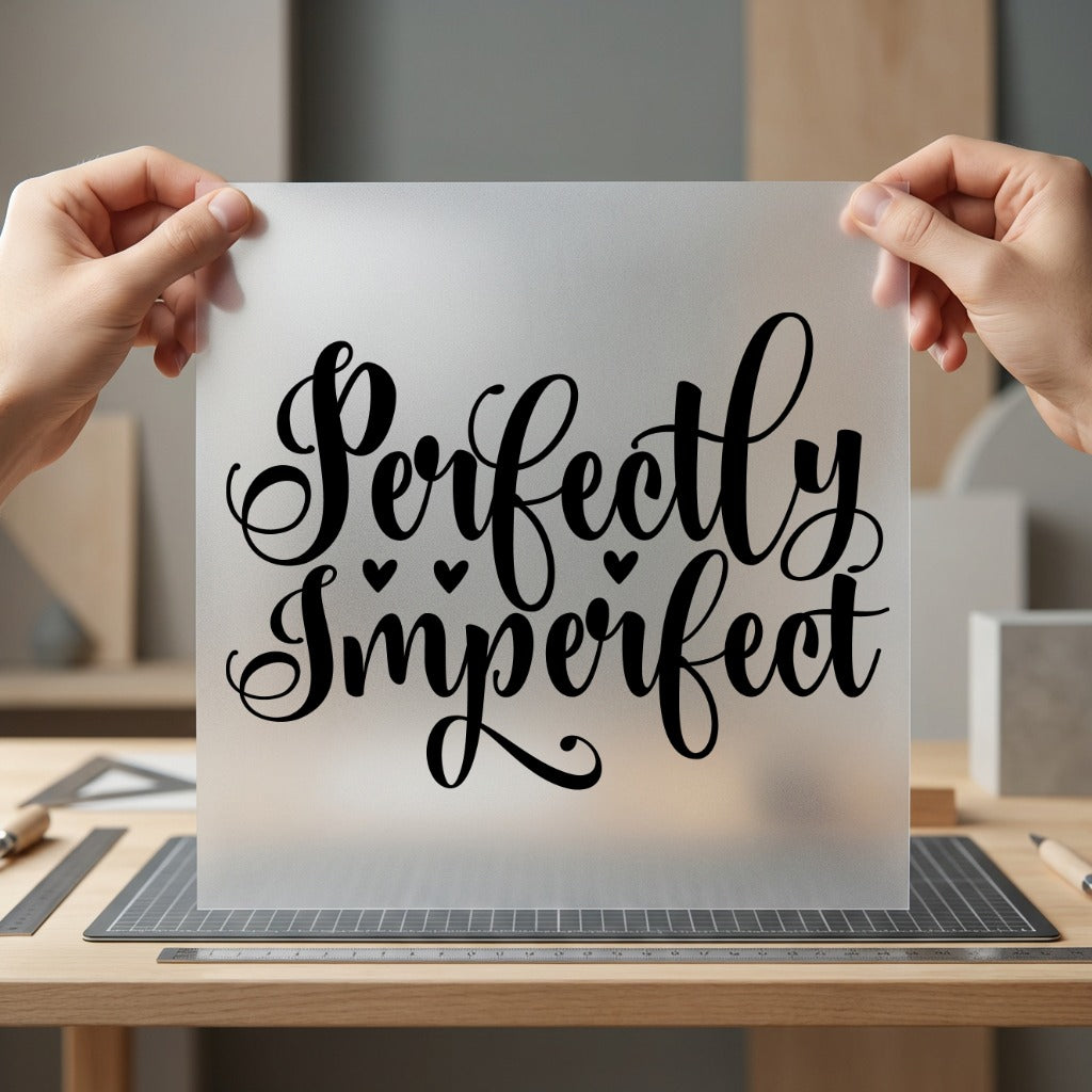 Perfectly Imperfect Script Empowering Self Love Collection Awareness & Causes Collection Ready to Press DTF Transfer for Dtf