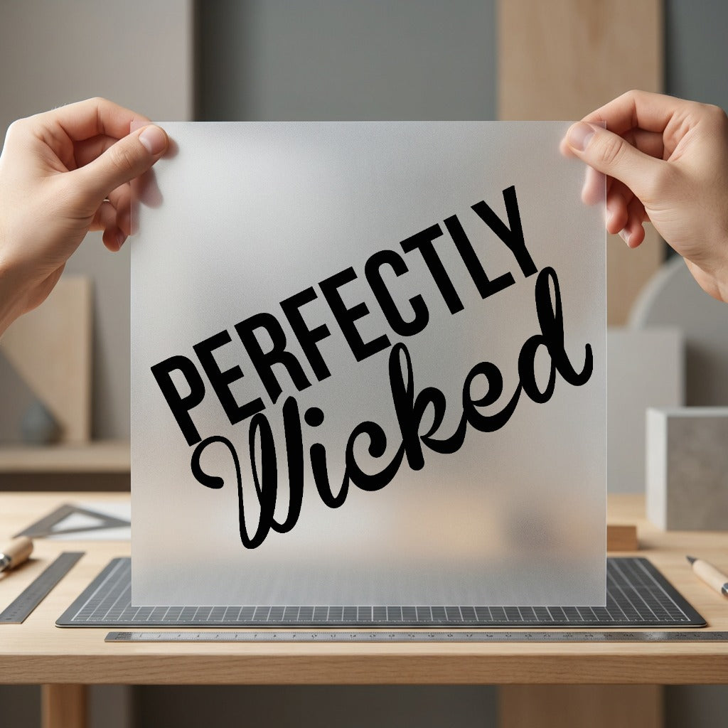 Perfectly Wicked Spooky Script Halloween Mom Ready to Press DTF Transfer for Dtf