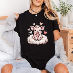 Piggy Cloud Kawaii Diy Pet Ready to Press DTF Transfer for Dtf