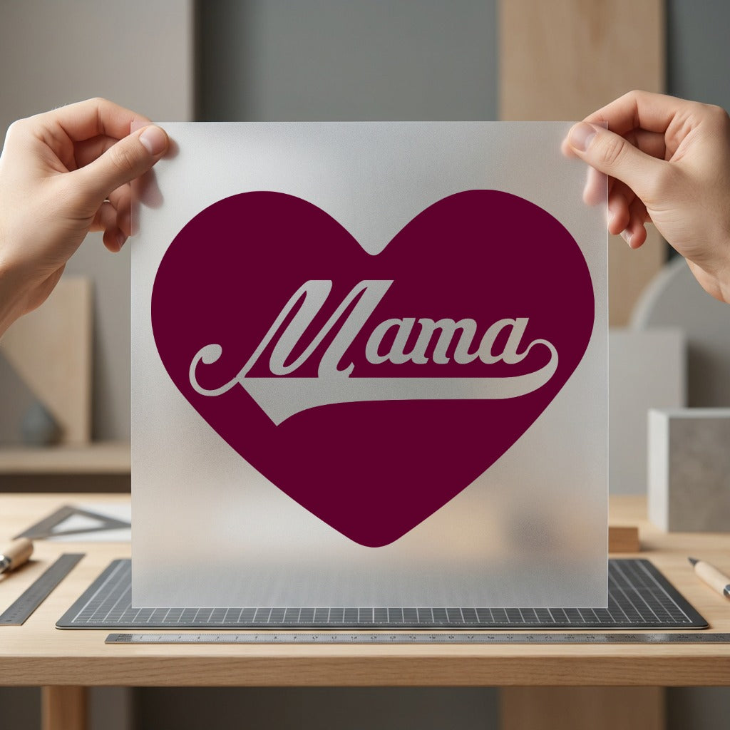 Pink Heart Mama Retro Valentine Mom Ready to Press DTF Transfer for Dtf