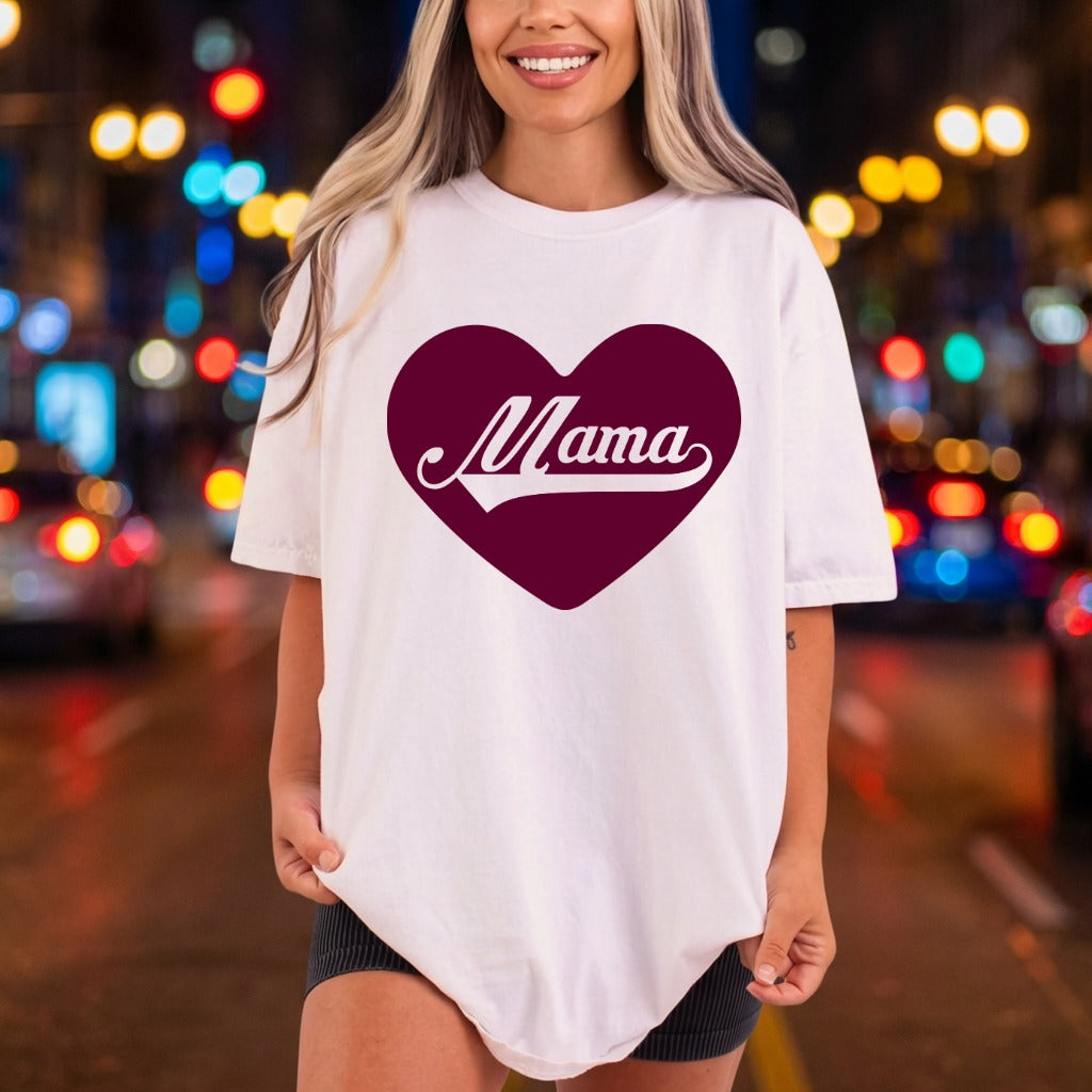 Pink Heart Mama Retro Valentine Mom Ready to Press DTF Transfer for Dtf