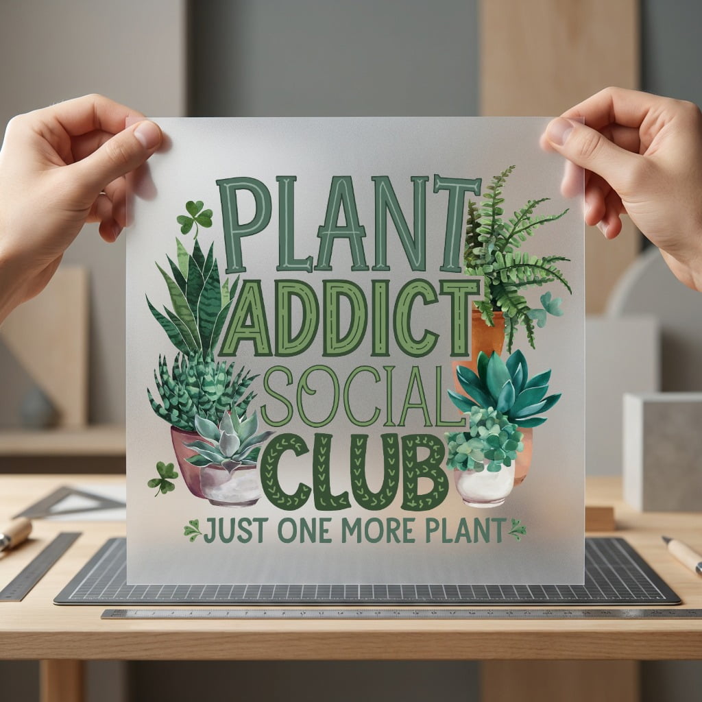 Plant Addict Social Club Awareness & Causes Collection Botanical & Florals Collection Ready to Press DTF Transfer for Dtf