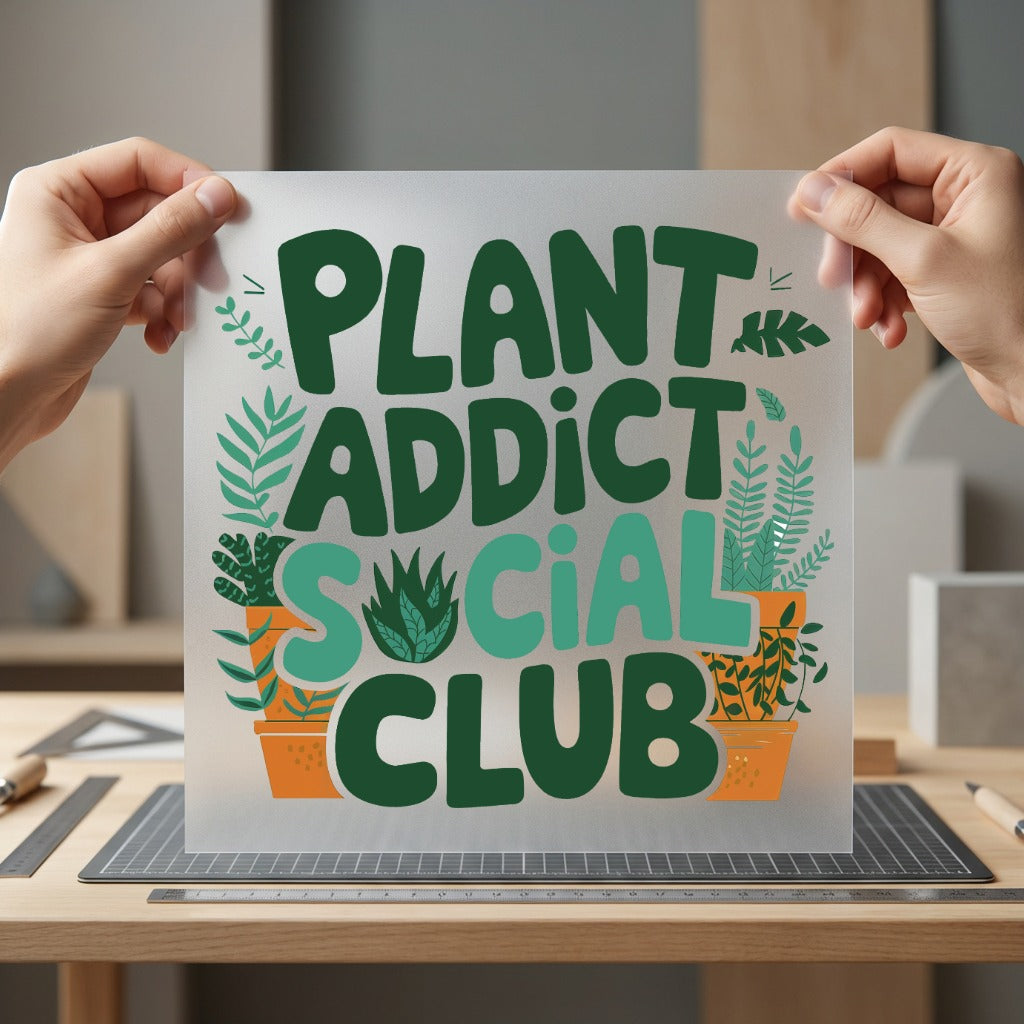 Plant Addict Social Club Mom Ready to Press DTF Transfer for Dtf