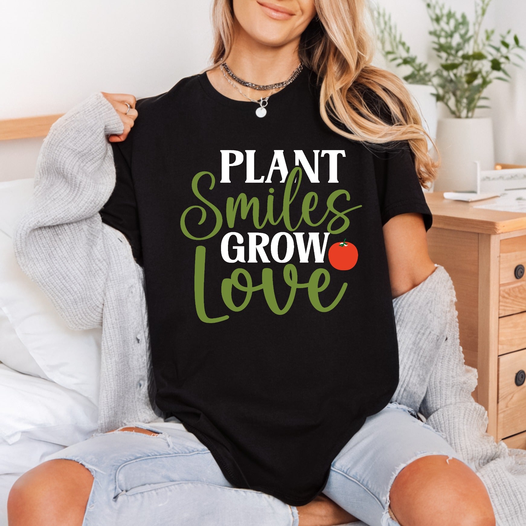 Plant Smiles Grow Love Awareness & Causes Collection Growth Mindset Collection Ready to Press DTF Transfer for Dtf