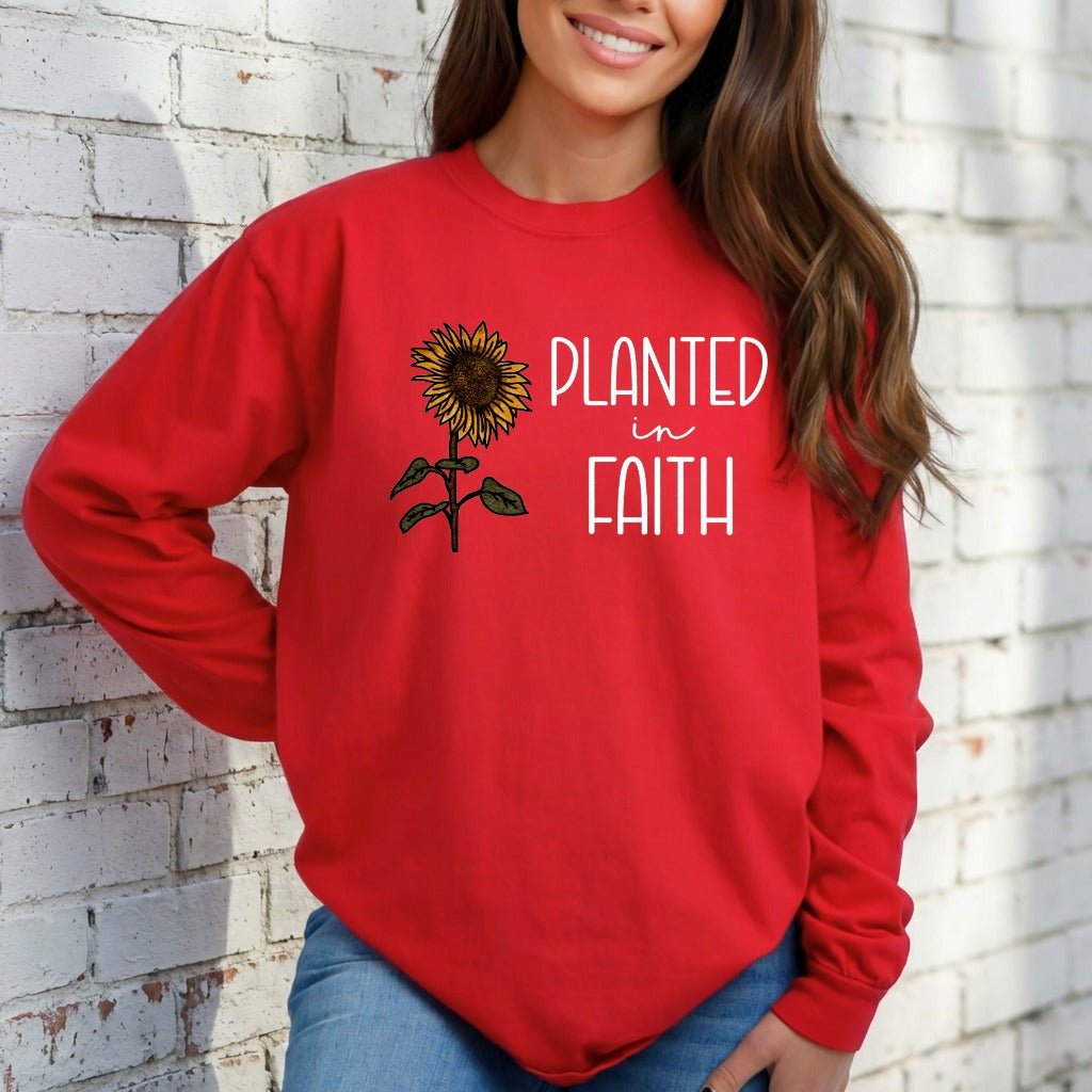 Planted In Faith | Sunflower & Devotion Sweatshirt - Luckets.com