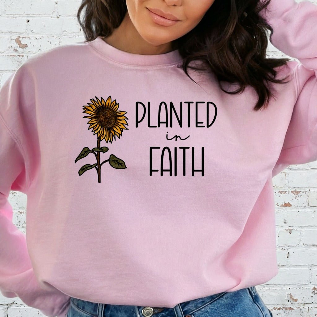 Planted In Faith | Sunflower & Devotion Sweatshirt - Luckets.com