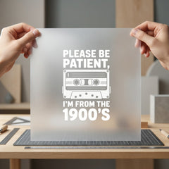 Please Patient From Retro Vintage Retro Ready to Press DTF Transfer for Dtf