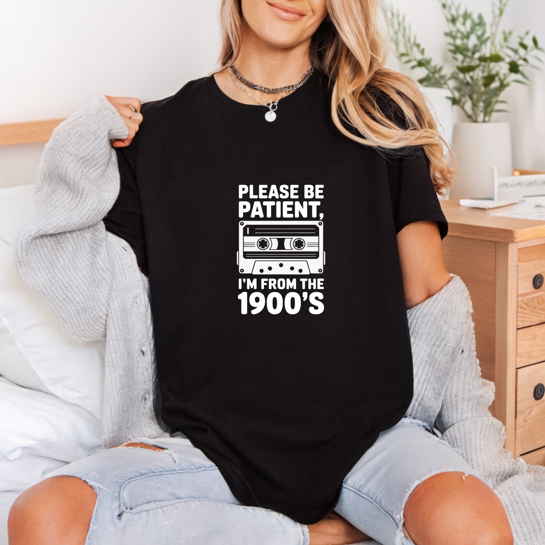 Please Patient From Retro Vintage Retro Ready to Press DTF Transfer for Dtf