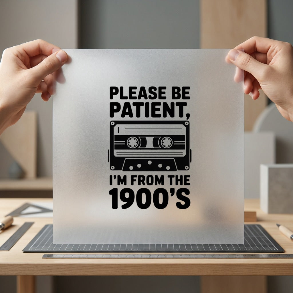 Please Patient From Retro Vintage Retro Ready to Press DTF Transfer for Dtf