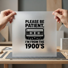 Please Patient From Retro Vintage Retro Ready to Press DTF Transfer for Dtf