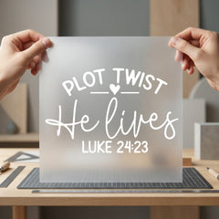 Plot Twist Lives Luke Christian Faith Ready to Press DTF Transfer for Dtf