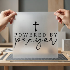 Powered Prayer Cross Faith-based Christian Faith Ready to Press DTF Transfer for Dtf