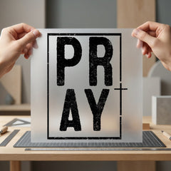 Pray Distressed Box Faith Christian Faith Ready to Press DTF Transfer for Dtf
