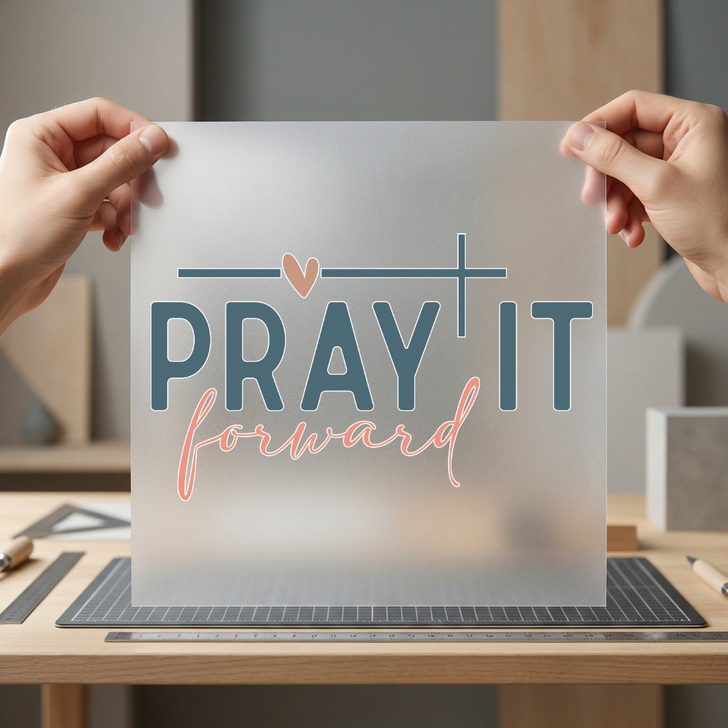 Pray Forward Faith-inspired Diy Christian Faith Ready to Press DTF Transfer for Dtf
