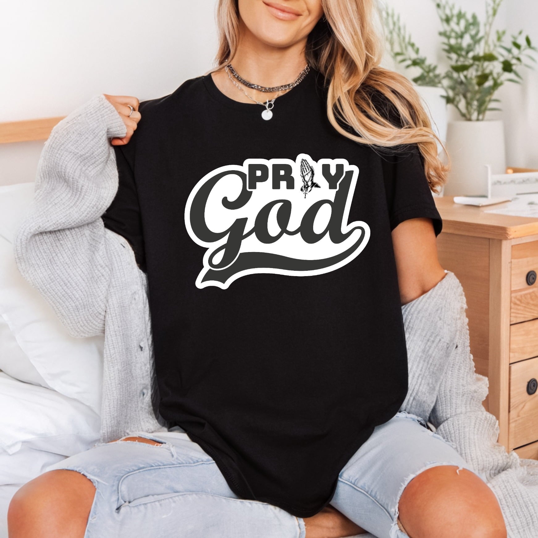 Pray God Hands Faith-inspired Christian Faith Ready to Press DTF Transfer for Dtf
