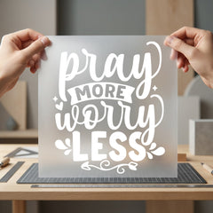 Pray More Worry Less Christian Faith Ready to Press DTF Transfer for Dtf