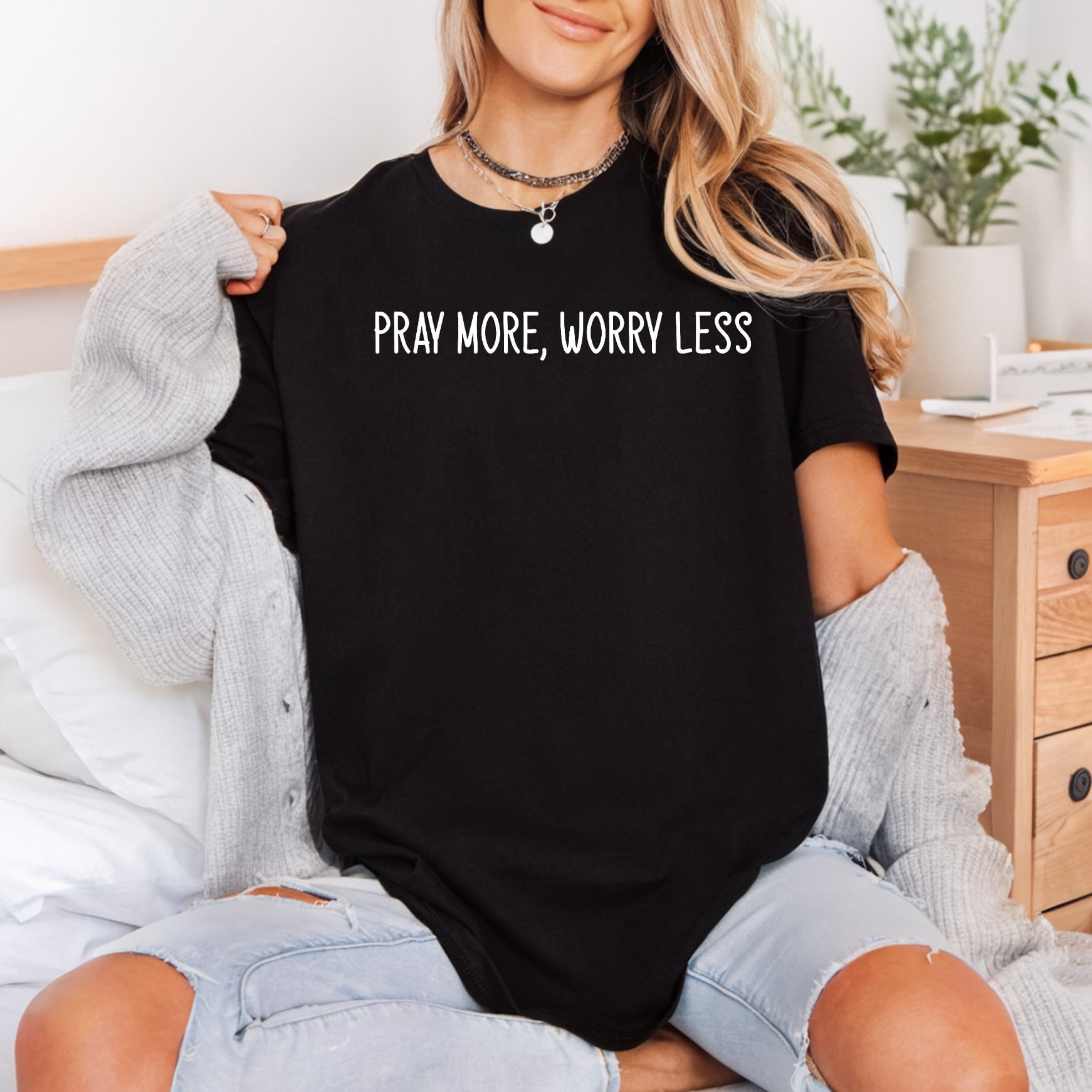Pray More Worry Less Christian Faith Ready to Press DTF Transfer for Dtf