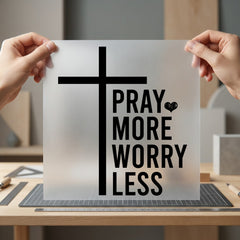 Pray More Worry Less Christian Faith Ready to Press DTF Transfer for Dtf