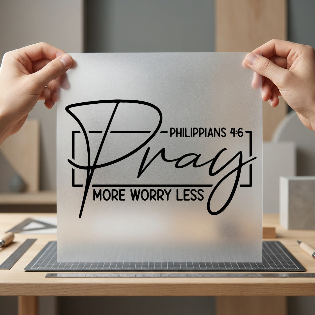 Pray More Worry Less Christian Faith Ready to Press DTF Transfer for Dtf
