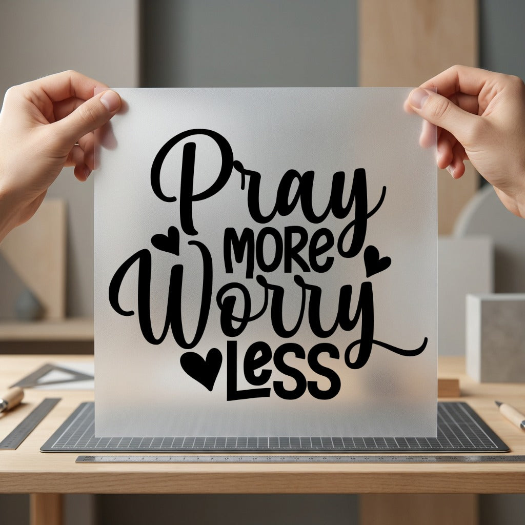Pray More Worry Less Christian Faith Ready to Press DTF Transfer for Dtf