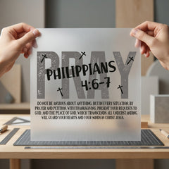 Pray Philippians 6-7 Faith-inspired Christian Faith Ready to Press DTF Transfer for Dtf