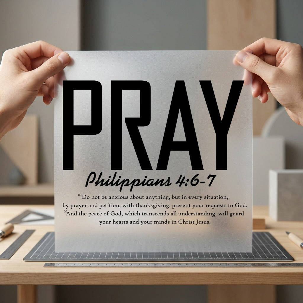 Pray Philippians 6-7 Faith-inspired Christian Faith Ready to Press DTF Transfer for Dtf