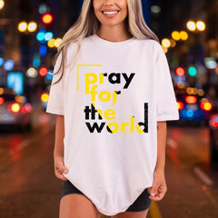 Pray World Distressed Motivational Faith Prayer Ready to Press DTF Transfer for Dtf