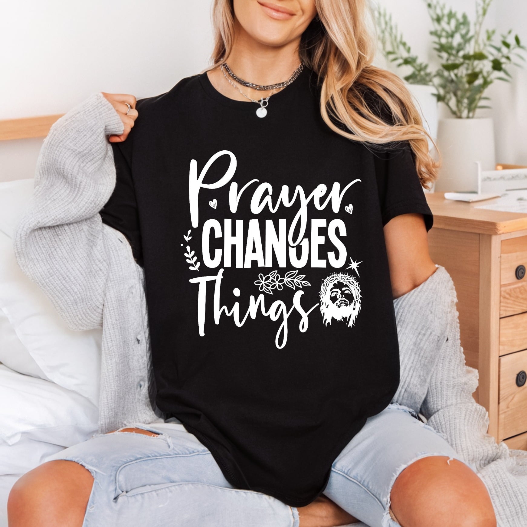 Prayer Changes Things Faith-inspired Christian Faith Ready to Press DTF Transfer for Dtf