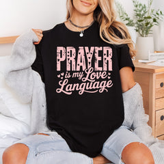Prayer Love Language Pink Christian Faith Ready to Press DTF Transfer for Dtf