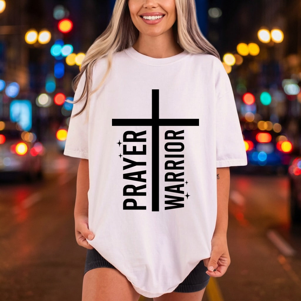 Prayer Warrior Cross Faith-inspired Christian Faith Ready to Press DTF Transfer for Dtf