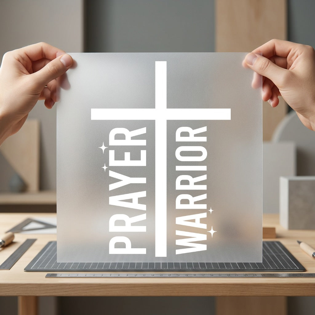 Prayer Warrior Cross Faith-inspired Christian Faith Ready to Press DTF Transfer for Dtf
