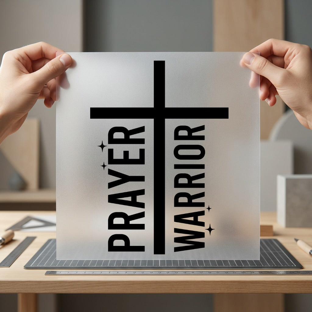 Prayer Warrior Cross Faith-inspired Christian Faith Ready to Press DTF Transfer for Dtf