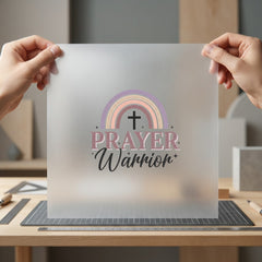 Prayer Warrior Rainbow Faith-inspired Christian Faith Ready to Press DTF Transfer for Dtf