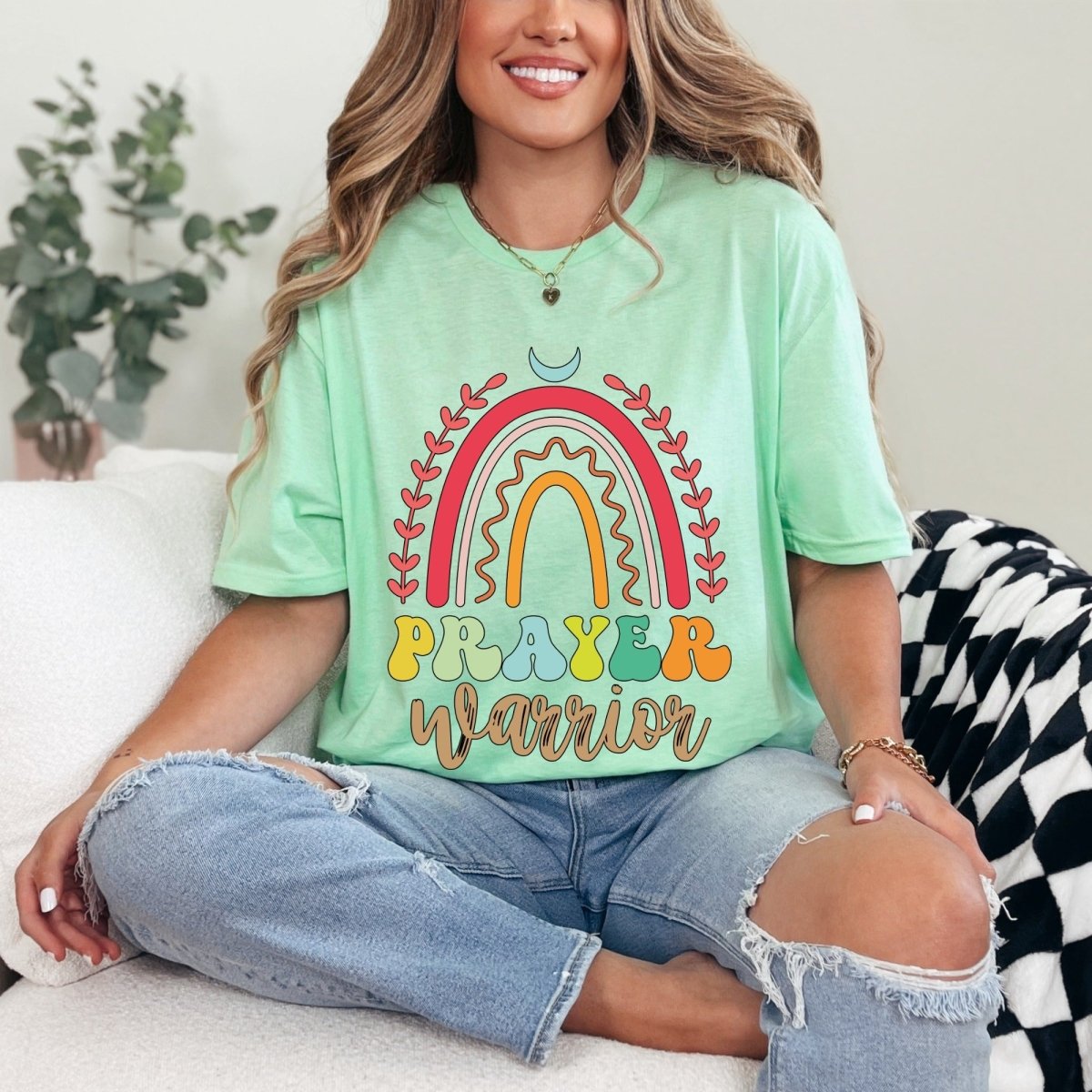 Prayer Warrior | Rainbow Faith Tee - Luckets.com
