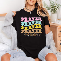Prayer Warrior Retro Diy Christian Faith Ready to Press DTF Transfer for Dtf