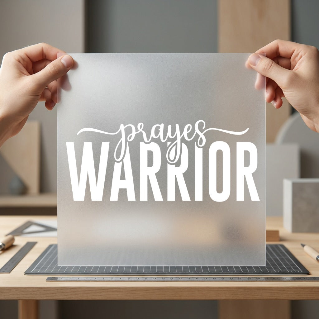 Prayes Warrior Empowering Diy Christian Faith Ready to Press DTF Transfer for Dtf
