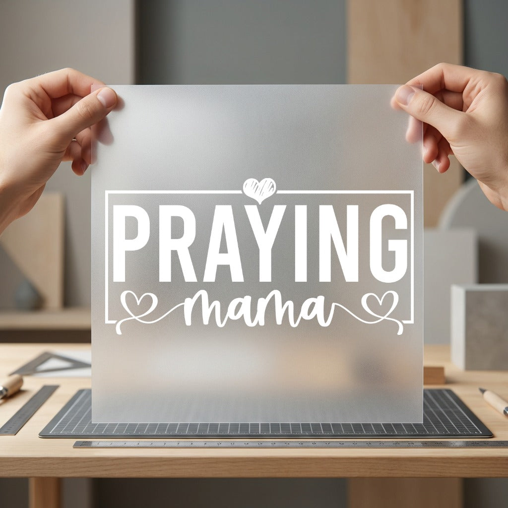 Praying Mama Inspiration Diy Christian Faith Ready to Press DTF Transfer for Dtf