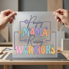 Praying Mama Raising Warriors Faith Mom Ready to Press DTF Transfer for Dtf