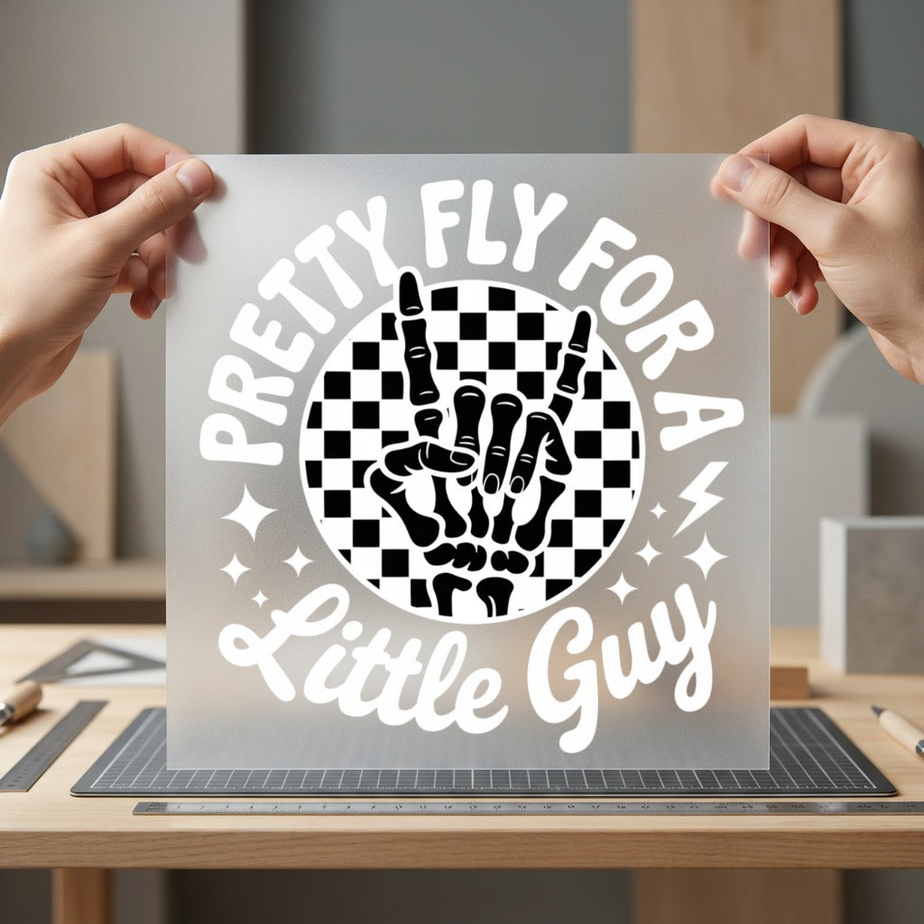 Pretty Fly Little Guy Vintage Retro Ready to Press DTF Transfer for Dtf